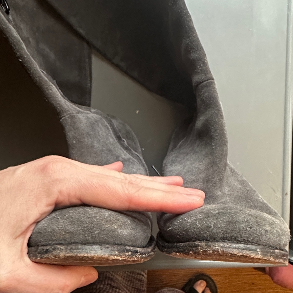 Jil Sander Long Grey Suede Women's Boots size 39.5 Spain (size 9-9.5 US) - Picture 12 of 12